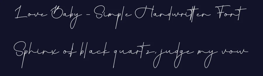 Love Baby – Simple Handwritten Font by creativeletter — Script Handwritten Font — thumbnail 2