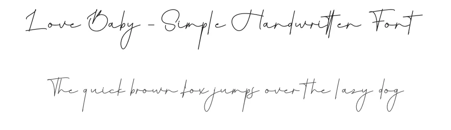 Love Baby – Simple Handwritten Font by creativeletter — Script Handwritten Font