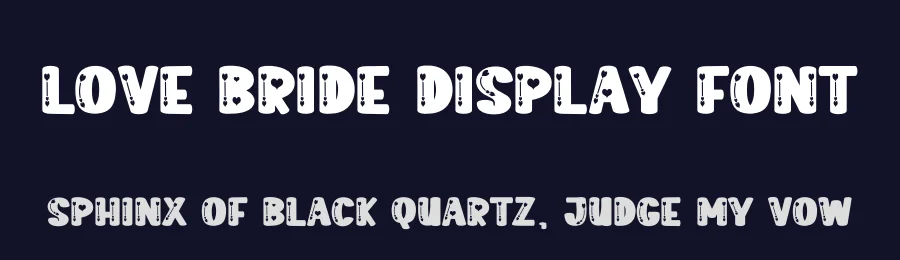 Love Bride Display Font by creativeletter — Display Font — thumbnail 2