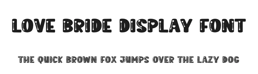Love Bride Display Font by creativeletter — Display Font