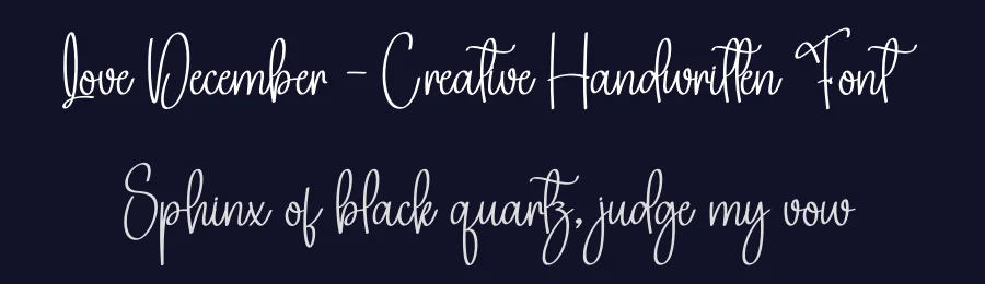 Love December – Creative Handwritten Font by creativeletter — Script Handwritten Font — thumbnail 2