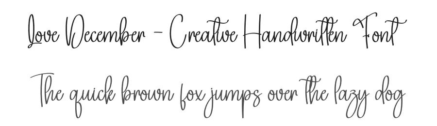 Love December – Creative Handwritten Font by creativeletter — Script Handwritten Font