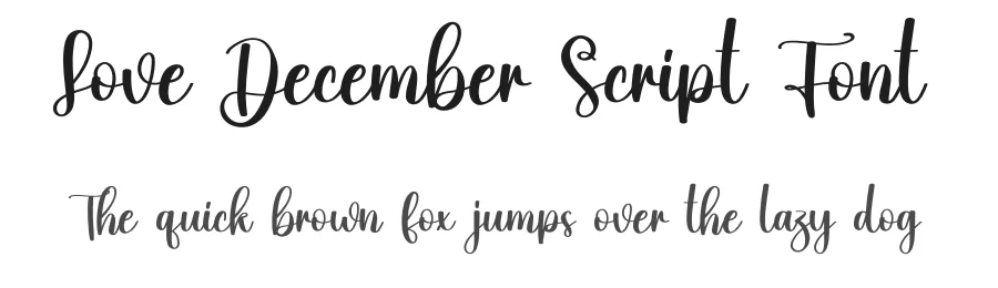 Love December Script Font by creativeletter — Script Handwritten Font
