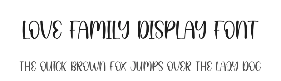 Love Family Display Font by creativeletter — Display Font
