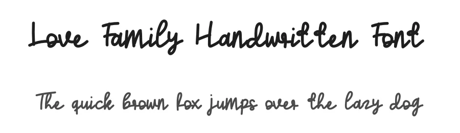 Love Family Handwritten Font by levincreative — Script Handwritten Font