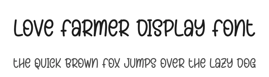 Love Farmer Display Font by creativeletter — Display Font