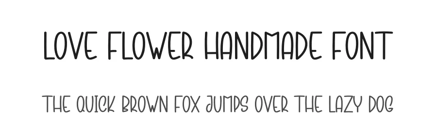 Love Flower Handmade Font by andikastudio — Display Font