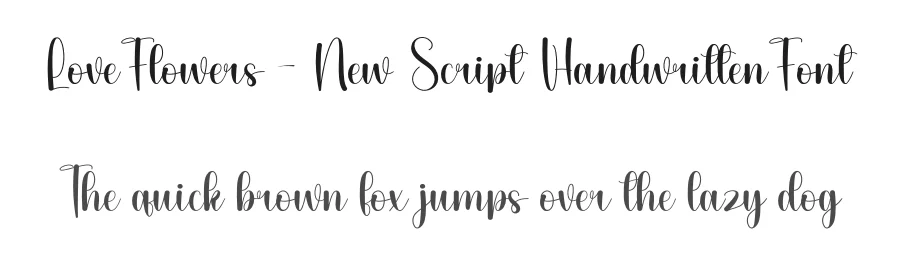 Love Flowers – New Script Handwritten Font by andikastudio — Script Handwritten Font