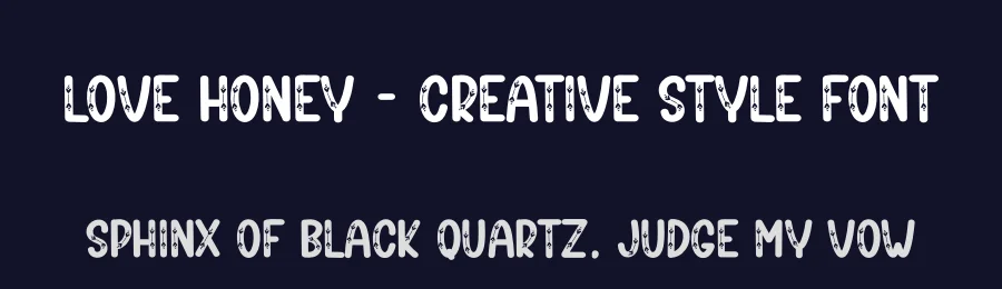 Love Honey – Creative Style Font by creativeletter — Display Font — thumbnail 2