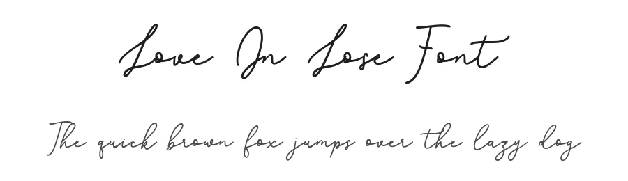 Love In Lose Font by Cocodesign — Script Handwritten Font