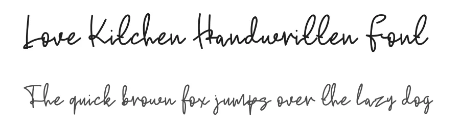 Love Kitchen Handwritten Font by levincreative — Script Handwritten Font
