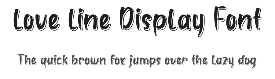 love line Display Font by andikastudio — Display Font