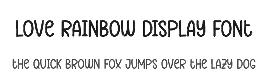 Love Rainbow Display Font by andikastudio — Display Font