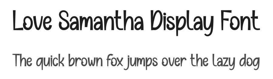 Love Samantha Display Font by creativeletter — Display Font