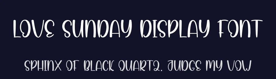 Love Sunday Display Font by creativeletter — Display Font — thumbnail 2