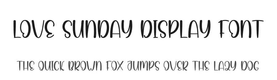 Love Sunday Display Font by creativeletter — Display Font