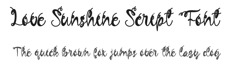 Love Sunshine Script Font by levincreative — Script Handwritten Font