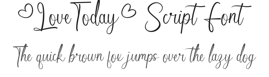 Love Today Script Font by VinType — Script Handwritten Font