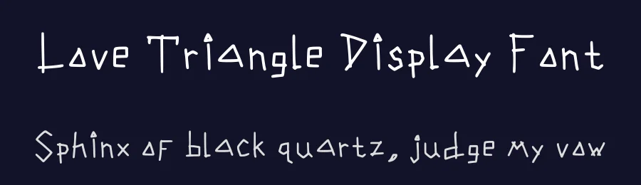 Love Triangle Display Font by ngeditt — Display Font — thumbnail 2