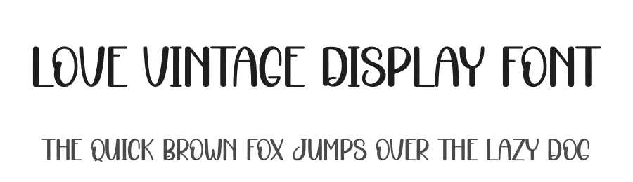 Love Vintage Display Font by andikastudio — Display Font