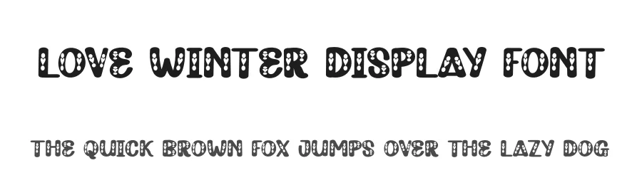 Love Winter Display Font by andikastudio — Display Font