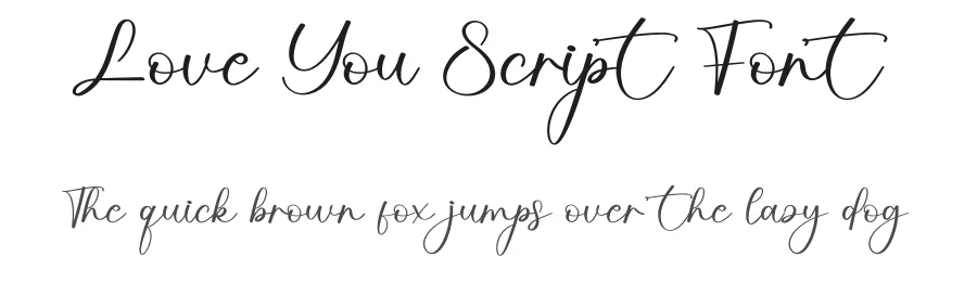 Love You Script Font by creativeletter — Script Handwritten Font