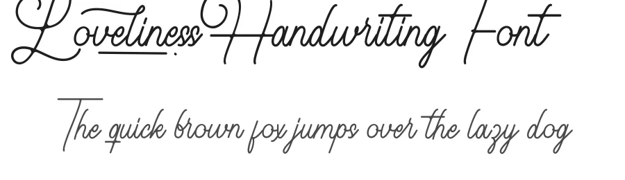 Loveliness Handwriting Font by CalligraphyFonts.net — Script Handwritten Font