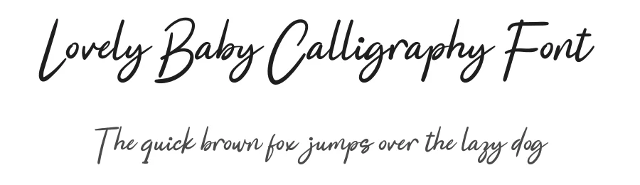 Lovely Baby Calligraphy Font by twinletter — Script Handwritten Font