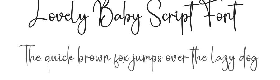 Lovely Baby Script Font by creativeletter — Script Handwritten Font