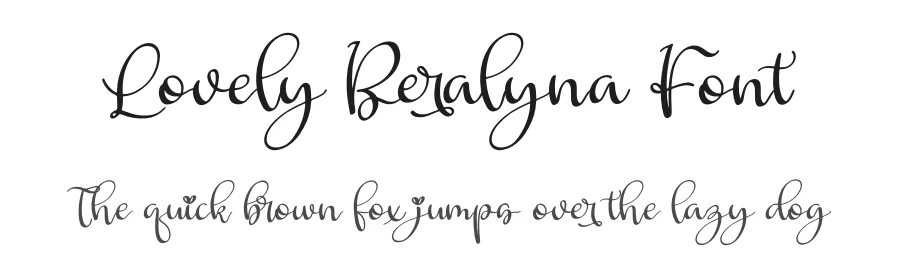 Lovely Beralyna Font by perspectype — Script Handwritten Font