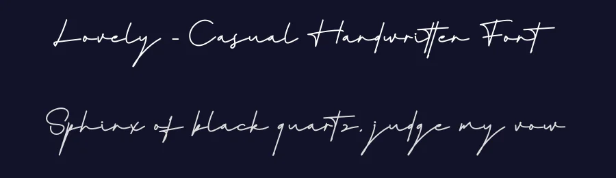 Lovely – Casual Handwritten Font by creativeletter — Script Handwritten Font — thumbnail 2