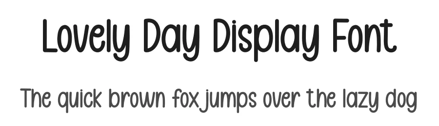 Lovely Day Display Font by creativeletter — Display Font