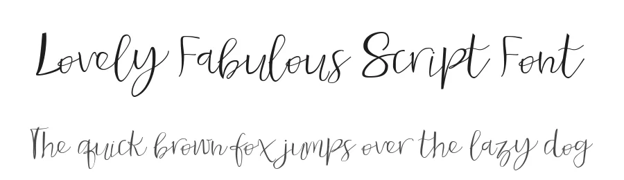 Lovely Fabulous Script Font by Typeface — Script Handwritten Font