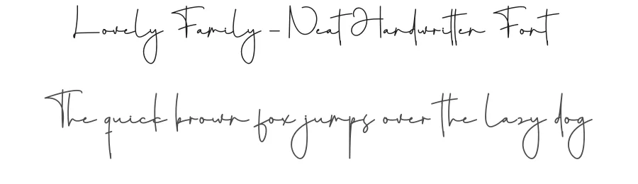 Lovely Family – Neat Handwritten Font by creativeletter — Script Handwritten Font