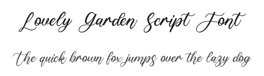 Lovely Garden Script Font by wibisono2001 — Script Handwritten Font