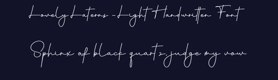 Lovely Laterns – Light Handwritten Font by creativeletter — Script Handwritten Font — thumbnail 2