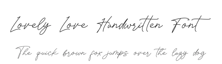 Lovely Love Handwritten Font by PuriCreative — Script Handwritten Font