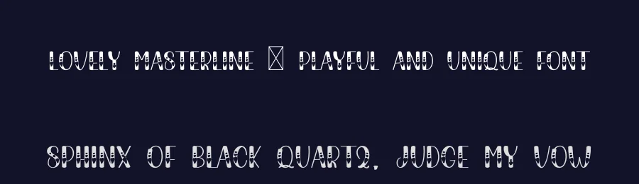 Lovely Masterline – Playful And Unique Font by freshtypeink — Display Font — thumbnail 2