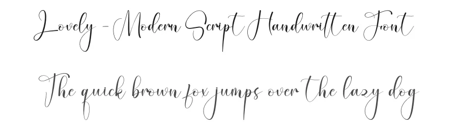 Lovely – Modern Script Handwritten Font by creativeletter — Script Handwritten Font