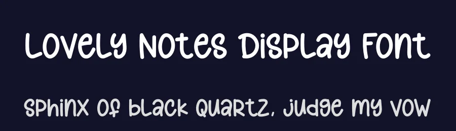 Lovely Notes Display Font by creativeletter — Display Font — thumbnail 2