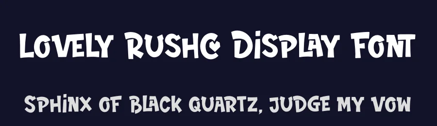 Lovely Rushco Display Font by Denustudios — Display Font — thumbnail 2