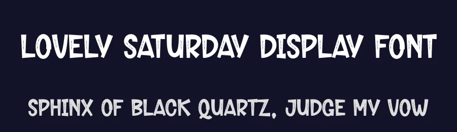 Lovely Saturday Display Font by andikastudio — Display Font — thumbnail 2