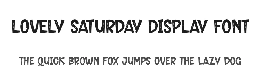 Lovely Saturday Display Font by andikastudio — Display Font