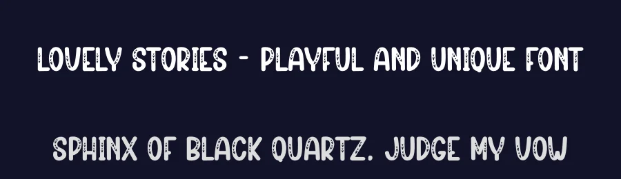 Lovely Stories – Playful And Unique Font by creativeletter — Display Font — thumbnail 2