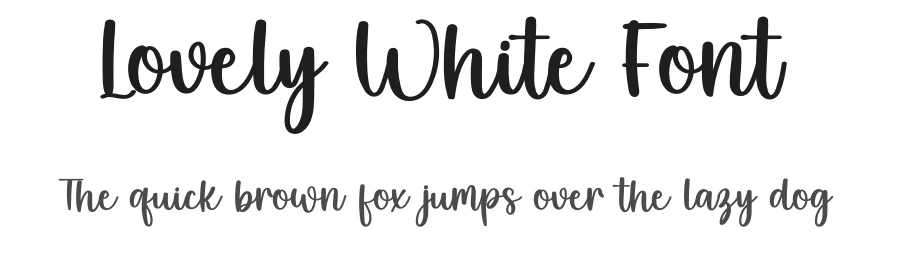 Lovely White Font by freshtypeink — Script Handwritten Font