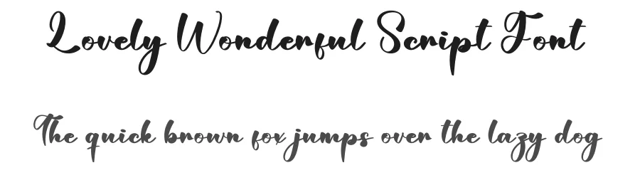 Lovely Wonderful Script Font by creativeletter — Script Handwritten Font