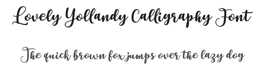 Lovely Yollandy Calligraphy Font by BeauTypes β Script Handwritten Font