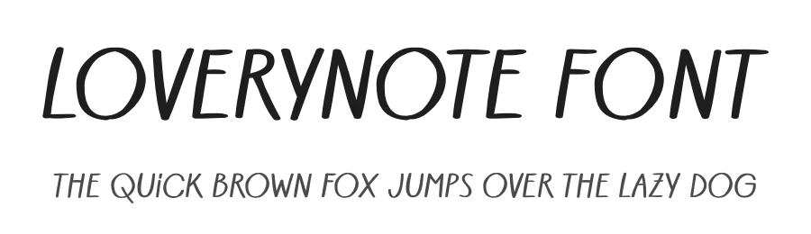 Loverynote Font by Zerootypeworks β Script Handwritten Font