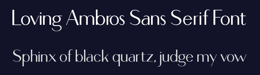 Loving Ambros Sans Serif Font by Loving Ambros Sans Serif Font — Display Font — thumbnail 2