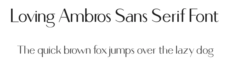 Loving Ambros Sans Serif Font by Loving Ambros Sans Serif Font — Display Font